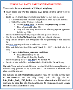 Hd TẢi VÀ CÀi ĐẶt Pm MÔ PhỎng