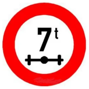 Biển báo hạn chế tải trọng trục xe