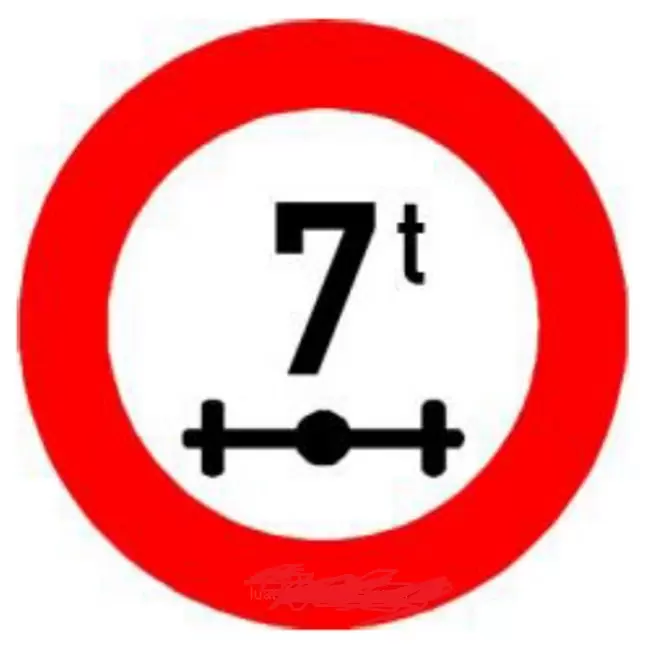 Biển báo hạn chế tải trọng trục xe